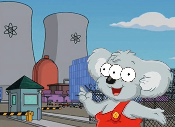 Meme showing Blinky Bill with three eyes.